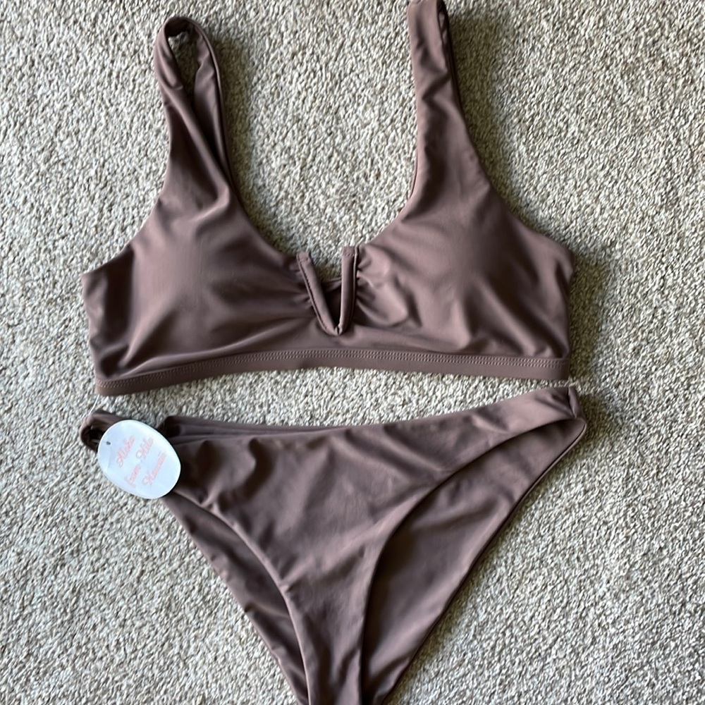 2 pc swim suit/ Mauve color